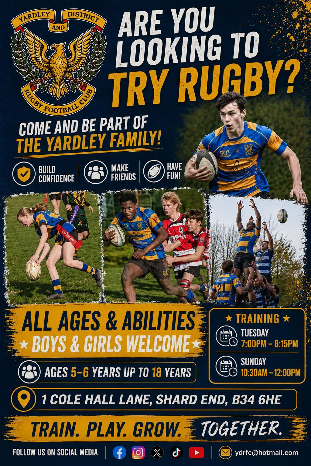 Yardley Rugby Poster 2026